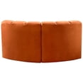 thumbnail image 2 of Bowery Hill Contemporary Soft Cognac Velvet Modular Sectional, 2 of 7