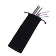thumbnail image 3 of BLEEUS Portable Drinking Straws Storage Bag Straw Velvet Storage Bag For Picnic Camping Home Supplies, 3 of 6