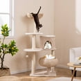 thumbnail image 4 of Costway 58" Cattail Cat Tower with Sisal Scratching Posts Perch Basket Ball Condo, 4 of 10