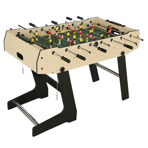 4ft Folding Foosball Table for Adults Kids Competition Sized Soccer