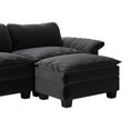 thumbnail image 6 of Comfortable Velvet Sectional With Portable - 18.5"h Height Stylish Black Reversible Cushions Not Included, 6 of 6