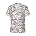 thumbnail image 3 of Rocae Cute Baseball for Men's Moisture-Wicking Crew Tee - T-Shirt for Sports, Outdoor Activities, and Casual WearMedium, 3 of 9