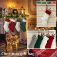 thumbnail image 3 of Medias navideñas de punto CAIROYAR verde blanco marfil y burdeos 18', 3 of 7