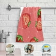 thumbnail image 6 of Coolnut Strawberry Soft Hand Towels, 2 PcsAbsorbent Bath Towel Decorative Fingertip Towels for Bathroom Gym Spa Hotel Beach Swimming Pool,14.4"x 28.3", 6 of 6
