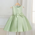 thumbnail image 2 of HJYCHN Girls Dress Sleeveless White Formal Dress with Bow Accent and Back Closure for Kids Dress 7 Years, 2 of 4