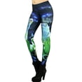 thumbnail image 2 of Premium Graphic Print Iguana Leggings Blue XL, 2 of 2