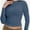 Fog blue, variant on Womens Shirts Long Sleeve Crew Neck Ruched Stretch Basic Fitted Tee Shirts Tops