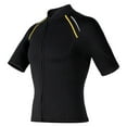 thumbnail image 2 of Nyeemya Men 1.5mm Neoprene Diving Surfing Swim Tops Wetsuit Short Sleeve Shirt Summer Beachwear Black XXL, 2 of 5