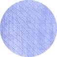thumbnail image 1 of Ahgly Company Indoor Round Solid Blue Modern Area Rugs, 5' Round, 1 of 4