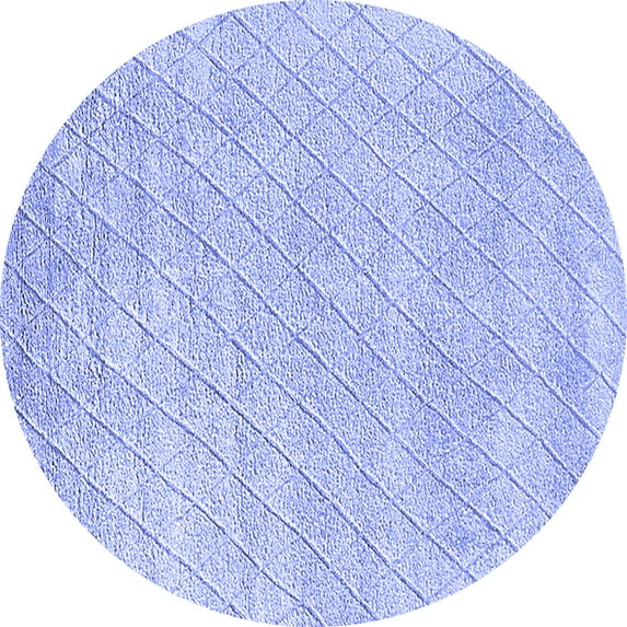 Ahgly Company Indoor Round Solid Blue Modern Area Rugs, 5' Round