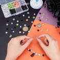 thumbnail image 5 of DIY Halloween Bracelet Making Kit Including Acrylic Beads with Letter Pumpkin & Ghost & Witch Hat Alloy Enamel Pendants Mixed Color Beads: 220Pcs/box, 5 of 7