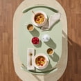 thumbnail image 4 of Best Choice Products 3-Piece Modern Oval Dining Table Set, Small Kitchen Dinette w/ 2 Chairs - Sage Green/Gold, 4 of 8