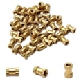 thumbnail image 1 of Wekity Knurled Insert Nuts, Female Thread Brass Embedment Nut M2.5x6mm H x 3.8mm OD Heat Set Insert Nut for Printing 3D Printer and More Projects 40Pcs-0621, 1 of 5