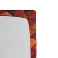 thumbnail image 2 of Ambesonne Orange Fitted Sheet, Retro Pattern Triangle, Queen Size, Orange and Brown, 2 of 2