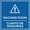 Blue, variant on Signs ByLITA Square Machine Room Door or Wall Sign | Spanish Bilingual Warehouse and Factory Health and Safety Signs (Blue) - Large
