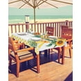 thumbnail image 2 of Fsddascl Spring Sunflower Outdoor Tablecloth - 52x70 Inch Rectangle Dining Table Cover, Yellow Butterfly Plaid Botanical Waterproof Outdoor Table Cloth with Umbrella Hole & Zipper for Picnic/Patio, 2 of 7