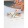 thumbnail image 5 of HeartsAndYou Milgrain Solitaire with Accents Ring 2.5ct Round Cut Moissanite 18k Rose Gold over Silver, 5 of 9