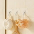 thumbnail image 6 of Lilixerw 10 PCS Adhesive Hooks for Hanging Heart Shape Wall Hooks Self Adhesive Towel Coat Hooks Waterproof Transparent Hook for Bathroom Shower Kitchen Door Outdoor Home Utility Hook, 6 of 9