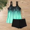 thumbnail image 4 of Delliss Women's 2 Piece Bathing Suit Fashion Print Tank Top And Shorts Swimsuits, 4 of 5