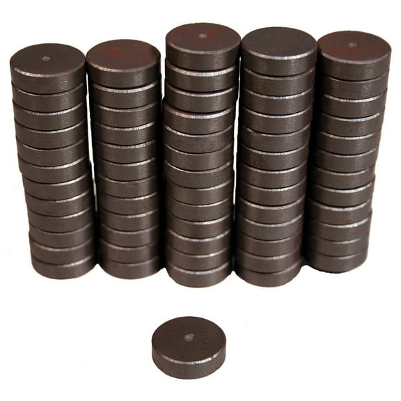 Creative Hobbies Ceramic Industrial Magnets -11/16 Inch (.709) Round Disc - Ferrite Magnets Bulk 100 piece