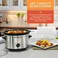 thumbnail image 4 of Elite Gourmet 2 Qt Oval Stainless Steel Slow Cooker, 4 of 7