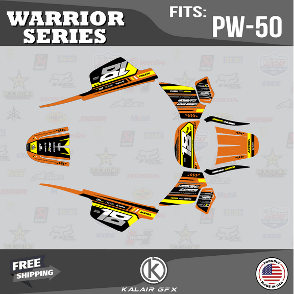 Kalair GFX Graphics Kit for Yamaha PW50 (All Years) Warrior Series