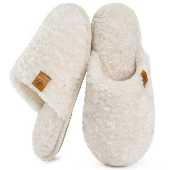 Zapatillas EverFoams Fuzzy, de espuma viscoelástica cálida, sin cordones, para mujer