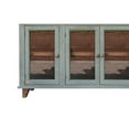 thumbnail image 4 of Rozy 70 Inch Console Sideboard Cabinet - 4 Glass Doors - Teal Blue Pine Wood, 4 of 4