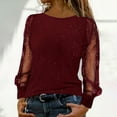 thumbnail image 2 of Festive Women's Elegant Sexy Sequins Blouse T-Shirt Party Holiday Year's Eve Outfit Top, 2 of 8