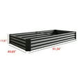 thumbnail image 3 of Raised Garden Bed, 8×4×1ft Rectangle Raised Planter, Outdoor Patio Thickened Metal Raised Bed for Gardening Vegetables Flower Fruits, Black, 3 of 7