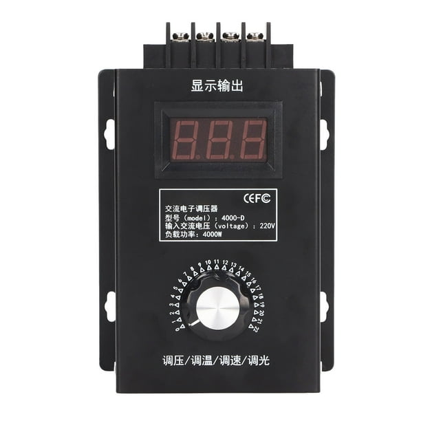 TICFOX Pantalla digital LED Regulador de voltaje Medidor de voltaje multifuncional Generador Regulador SCR Interruptor regulador multifuncional 220VAC Herramienta de prueba de voltaje de entrada
