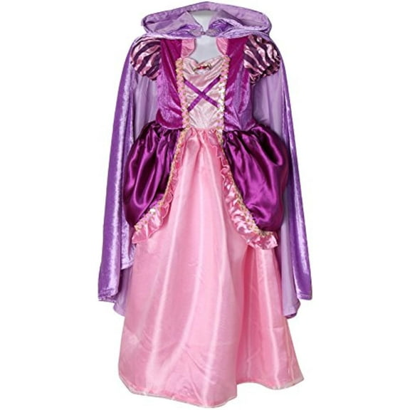 Storybook Wishes Deluxe Princess Dress & Hooded Cloak (4/6, Pink   Lavender Princess)