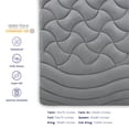 thumbnail image 4 of Sleep Zone Twin Size Cooling Mattress Topper, Premium Zoned Cool Mattress Pad Cover, Padded Mattress Protector Breathable Washable, Deep Pocket 8-21" (Gray, Twin), 4 of 7