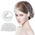 thumbnail image 1 of 100 Shower Caps, Disposable Shower Caps, Disposable Hair Care Cap For Home Use, Hotel, Spa, Hair Salons, 1 of 5