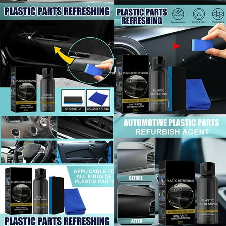 US Car Plastic Revitalizing Coating Plastic parts Refurbish Agent Kit Dustproof