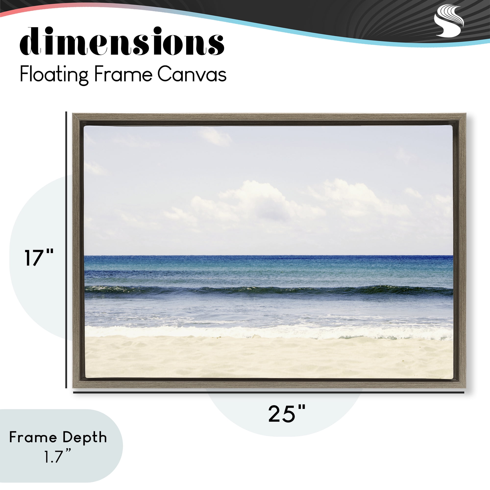 Stupell Industries Summer Seaside Escape Brown Framed Floater Canvas Wall Art, design by Gemma Bardot