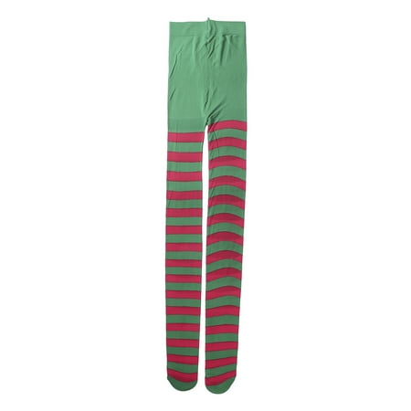 

Farrubbyine8 Women Striped High Waist Skinny Casual Tights Xmas Winter Tights
