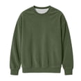 thumbnail image 4 of Squevariel Boys and Girls Long Sleeves Sweatshirt Corduroy Solid Color Round Neck Sweatshirts Casual Loose Pullover Top for 1-14Y, 4 of 7