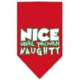 thumbnail image 2 of Christmas Pet and Dog Bandana Screen Printed, "Nice Until Proven Naughty", 2 of 5