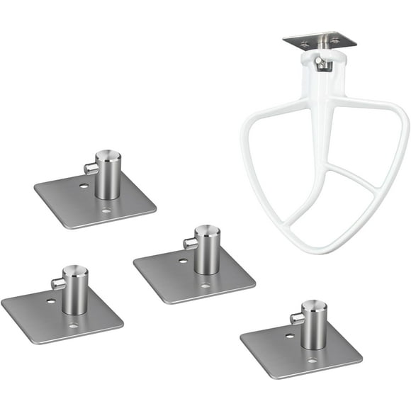XSGXS Stand Mixer Attachment Holders Compatible with Kitchenaid Mixer Attachments Accessories,Stainless Steel Hook(4 Pack)