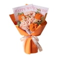 thumbnail image 1 of Flores artificiales tejidas, flores de crochet, decoración del hogar, obras de arte, día de la madre Naranja, 1 of 9
