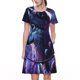 thumbnail image 1 of Easygdp Feathered Wolf para Vestido Transpirable de Mujer, Vestido Suelto de Manga Corta con Pliegues y Bolsillos para el Verano, 1 of 6