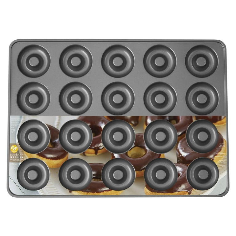 Wilton Perfect Results Steel Mega Non-Stick Donut Pan, 20-Cavity