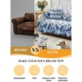thumbnail image 5 of Blue Floral Couch Cover, Vintage Farmhouse Garden Flower Leaves Sofa Cover Blanket for Loveseat Couches, Sectional Sofa Slipcover Furniture Protector for Living Room Bedroom 71''x118'', 5 of 9