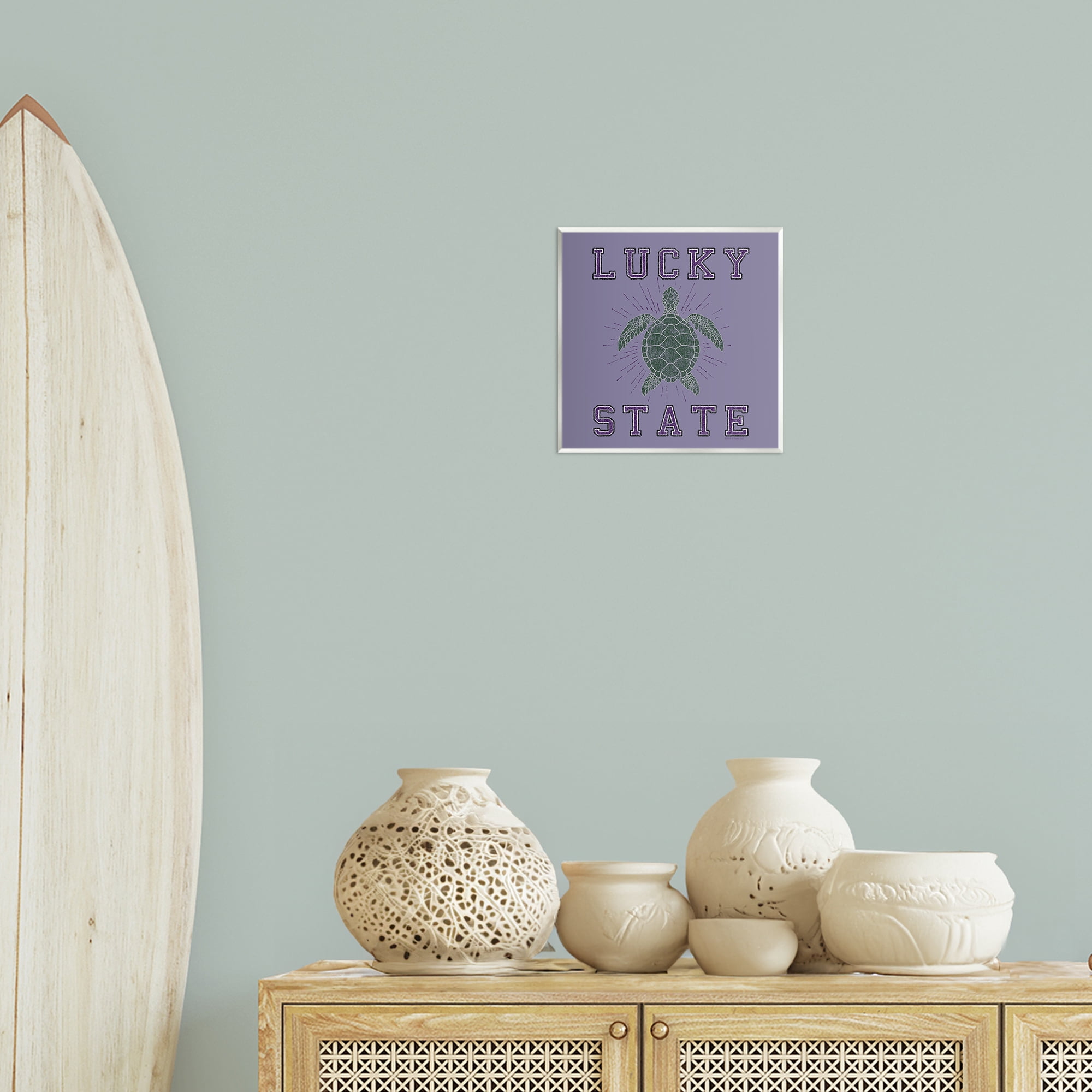 Stupell Industries Lucky Sea Turtle State Animals Painting Unframed Art Print Wall Art, 12 x 12