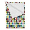 thumbnail image 2 of Colorful Soft Flannel Fleece Blanket, Abstract Pattern with Hand-drawn Shapes and Elements Hipster Doodle Artwork Print, Cozy Plush for Indoor and Outdoor Use, 50" x 70", Multicolor, by Ambesonne, 2 of 5