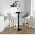 thumbnail image 3 of Hannah 30" Fixed-Height Barstool Set of 2, Bar Stools Swivel, Bar Chairs, Swivel Bar Stools Set of 2 with Back, Bar Stools for Kitchen Island (Grey Fabric), 3 of 6
