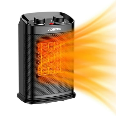 RIEDHOFF 1500 W small space heater for office, bathroom, bedroom with thermostat, portable PTC compact ceramic heater, tip-over and overheat protection, 2 s heating