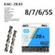 thumbnail image 4 of Cadena de bicicleta de montaña MTB de 8, 9, 10 y 11 velocidades, ultraligera, 116 L, 1/2" x 73 mm 8S tipo Z, 4 of 9