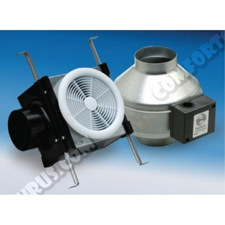 Duct Mount Kit - Fantech PB110 Inline Exhaust Bath Fan Kit, 110 CFM, Remote mount fan, for 4